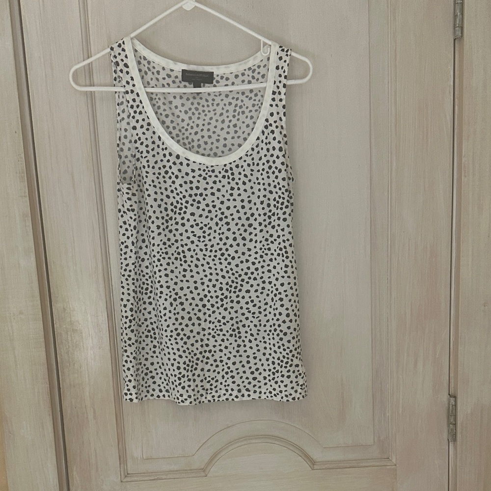 Banana Republic Black and White Polka Dot Tank Top